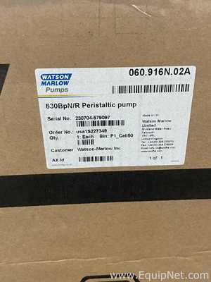 Watson Marlow 630Bpn/R Peristaltic Pump new in original box