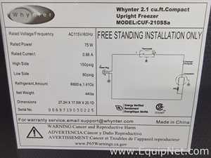 Unidade de Refrigeração Whynter LLC  CUF-210SSa