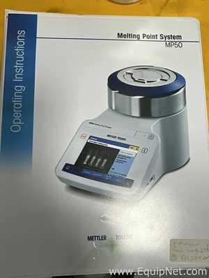Mettler Toledo MP50 Melting Point System with Capillary Tubes