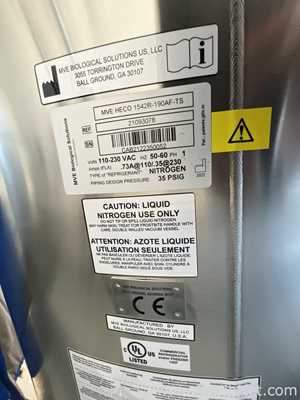 MVE Biological Solutions US MVE HECO 1542R-190AF-TS High Efficiency Liquid Nitrogen Freezer