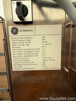 GE Healthcare LPLC Chromatography Skid with UV Detection - System No. 2180