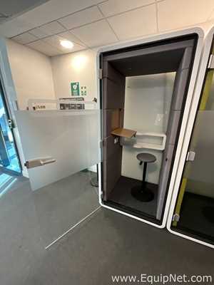 Hushoffice Single Person Acoustic Pod Sit Stand Workstation