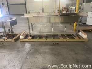 Lot of 3 Stainless Steel Laboratory Sinks w/ height adjustable hydraulic lifts