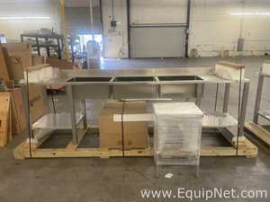 Lot of 2 Stainless Steel Laboratory Sinks