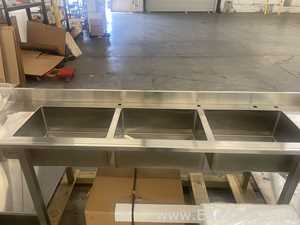 Lot of 2 Stainless Steel Laboratory Sinks