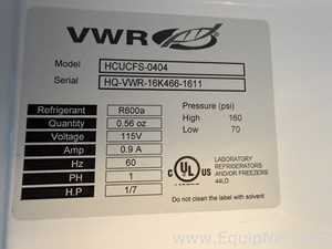 Unidade de Refrigeração VWR HCUCFS-0404