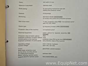 Netzsch 160M-02 Maxshear 6 for Line - Pregel and Premix Complete Assembly - Box No 4