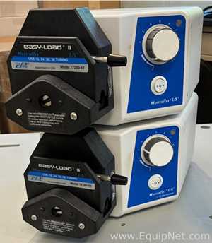 Lot of 2 Cole-Parmer Masterflex L/S 7555-05 Peristaltic Pumps with Easy-Load II 77200-62 Pump Heads
