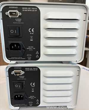 Lot of 2 Cole-Parmer Masterflex L/S 7555-05 Peristaltic Pumps with Easy-Load II 77200-62 Pump Heads