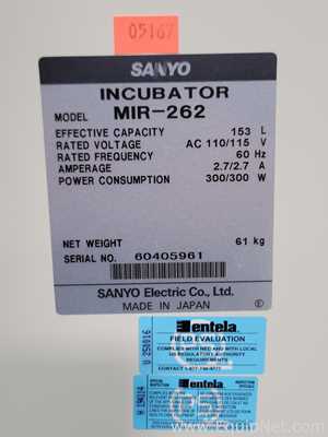 Sanyo MIR-262 Incubator