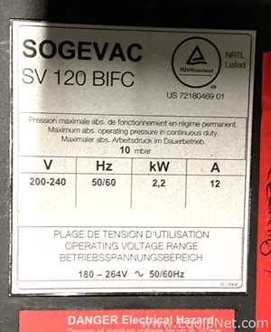 Bomba de Vacío Leybold SOGEVAC SV 120 BIFC