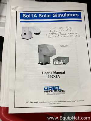 Oriel Instruments Sol1A Solar Simulator