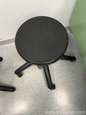 Lot of 2 Height Adjustable Laboratory Stools