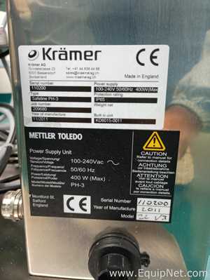 Kramer AG C820 Tablet Deduster with Mettler Toledo Safeline Metal Detector