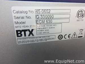 Sistema de Eletroforese BTX ECM 630