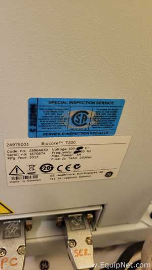 GE Healthcare Bio-Sciences AB Biacore T200 Surface Plasmon Resonance SPR Analyzer