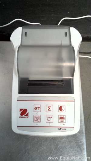 Lot of 3 OHAUS Corporation Defender 3000 Stainless Steel Floor Scales with OHAUS SF40A Printers