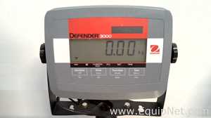 Lot of 3 OHAUS Corporation Defender 3000 Stainless Steel Floor Scales with OHAUS SF40A Printers