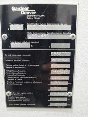 Gardner Denver L30-45C 40 HP Air Compressor