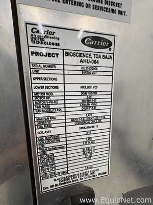 Carrier Industrial Refrigeration Unit/Air Conditioner with Safety Switch, Monitor and Control Panel