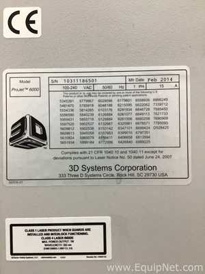Impressora 3D 3D Systems Corporation Projet 6000
