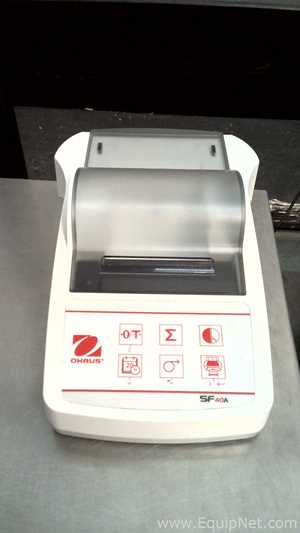 Lot of 3 OHAUS Corporation Defender 3000 Stainless Steel Floor Scales with OHAUS SF40A Printers