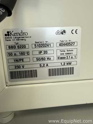 Lote de 2 Incubadora Heraeus BBD6220