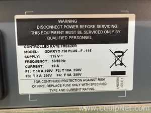 Planer GDKRYO 750 Plus-F-115 Kryosave Integra Controlled Rate Freezer