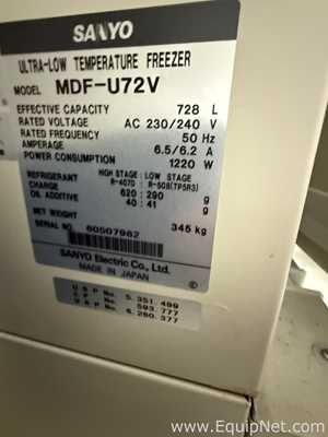 Sanyo MDF-U72V Ultra-Low Temperature Freezer