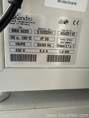 Lote de 2 Incubadora Heraeus BBD6220