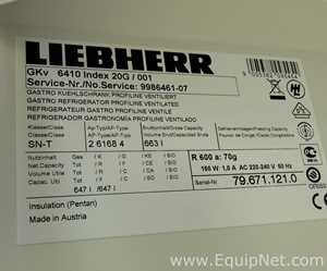 Liebherr GKv 6410 Index 20G/001 663L Upright Laboratory Refrigerator
