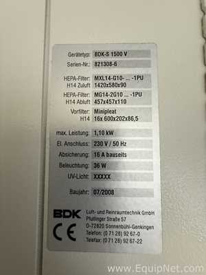 Cabina de Seguridad Biológica BDK S 1500V