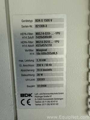 Cabina de Seguridad Biológica BDK S 1500V