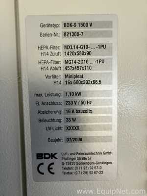 Cabina de Seguridad Biológica BDK S 1500V