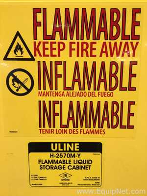Uline H-2570M-Y Flammable Liquid Storage Cabinet