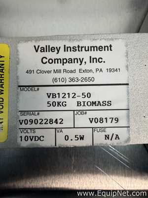 Lote de 4 Báscula Valley Instrument Company Inc VB1212-50