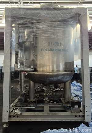 Netzsch High Shear Milling Skid with 4000L Premix Holding Cooled Tank, Hopper - Premix Neu Skid 1-1