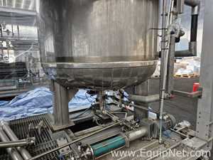 Netzsch High Shear Milling Skid with 4000L Premix Holding Cooled Tank, Hopper - Premix Neu Skid 1-1