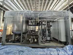 Netzsch High Shear Milling Skid with 4000L Premix Holding Cooled Tank, Hopper - Premix Neu Skid 1-1