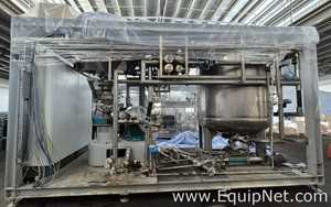 Netzsch High Shear Milling Skid with 4000L Premix Holding Cooled Tank, Hopper - Premix Neu Skid 1-1
