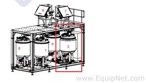Netzsch Skid w Four 1000L SS Mix Tanks Netzsch Maxshear High Shear Mixer - Pregel NK-Premix Skid 3-1