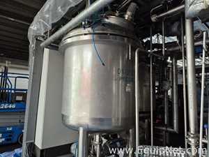 Netzsch Skid w Four 1000L SS Mix Tanks Netzsch Maxshear High Shear Mixer - Pregel NK-Premix Skid 3-1