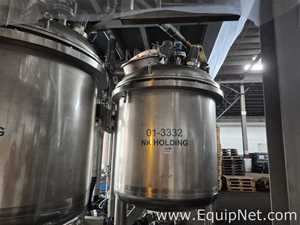 Netzsch Skid w Four 1000L SS Mix Tanks Netzsch Maxshear High Shear Mixer - Pregel NK-Premix Skid 3-1