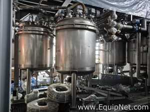 Netzsch Skid w Four 1000L SS Mix Tanks Netzsch Maxshear High Shear Mixer - Pregel NK-Premix Skid 3-1