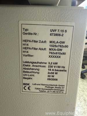 Cabina de Seguridad Biológica BDK UVF 7.15 S