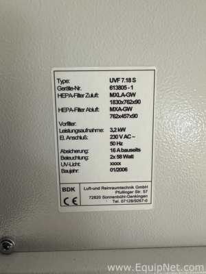 Cabina de Seguridad Biológica BDK UVF 7.18 S