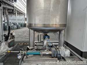 Netzsch Two 4.000 L SS Blending Tanks with Scrapers, High Shear Disperser and Two Pumps - Skid 3-2