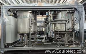Netzsch Two 4.000 L SS Blending Tanks with Scrapers, High Shear Disperser and Two Pumps - Skid 3-2