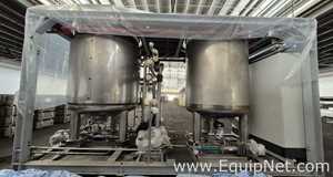 Netzsch Two 4.000 L SS Blending Tanks with Scrapers, High Shear Disperser and Two Pumps - Skid 3-2