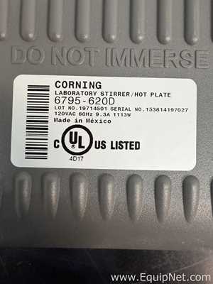 Lot of 2 Corning 6795-620D Laboratory Hot Plate Stirrers